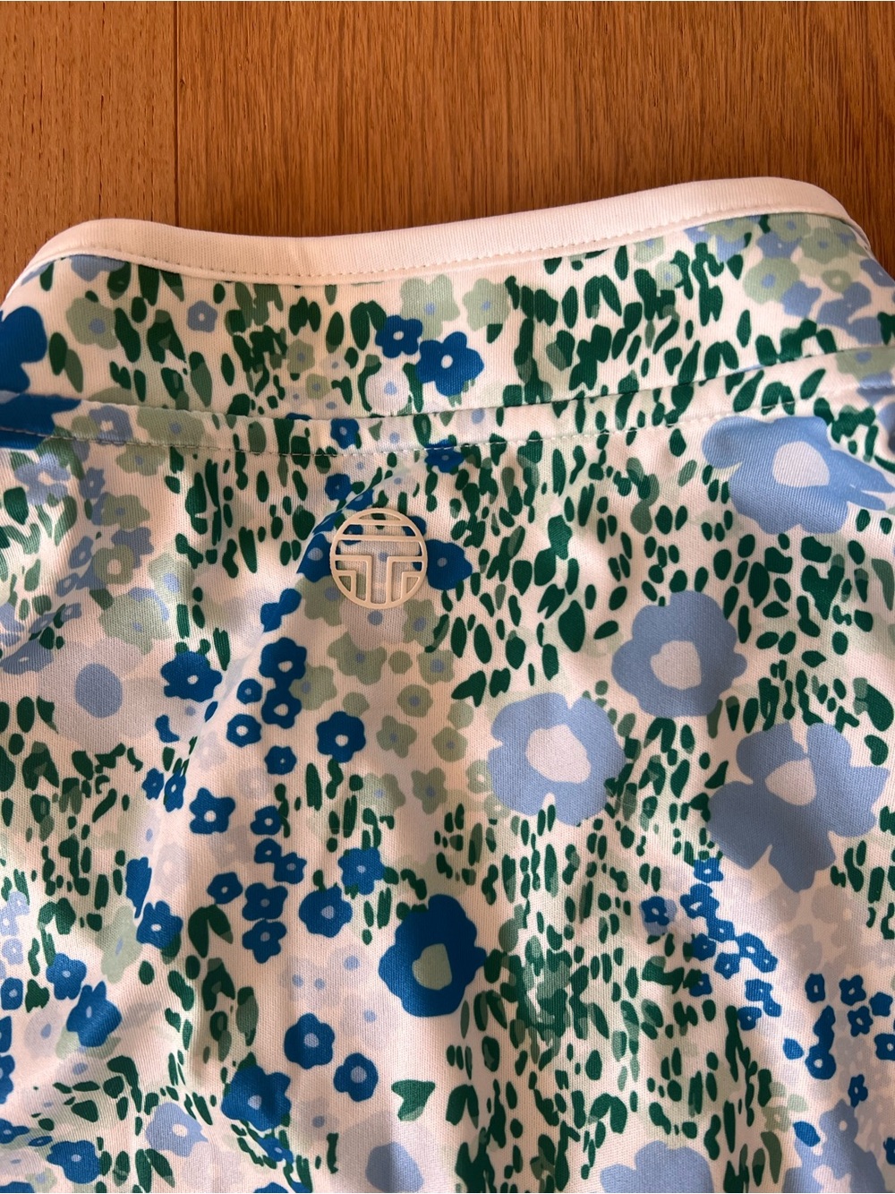 Tory Sport Women’s Golf Tennis Sleeveless Ace Blue Garden Floral Zip Tank S NWOT - Picture 6 of 6